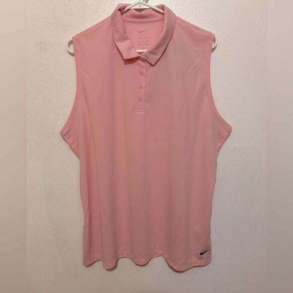 NWT Nike Women's Dri-FIT Victory Solid Sleeveless Golf Shirts Size XXL - Picture 1 of 8